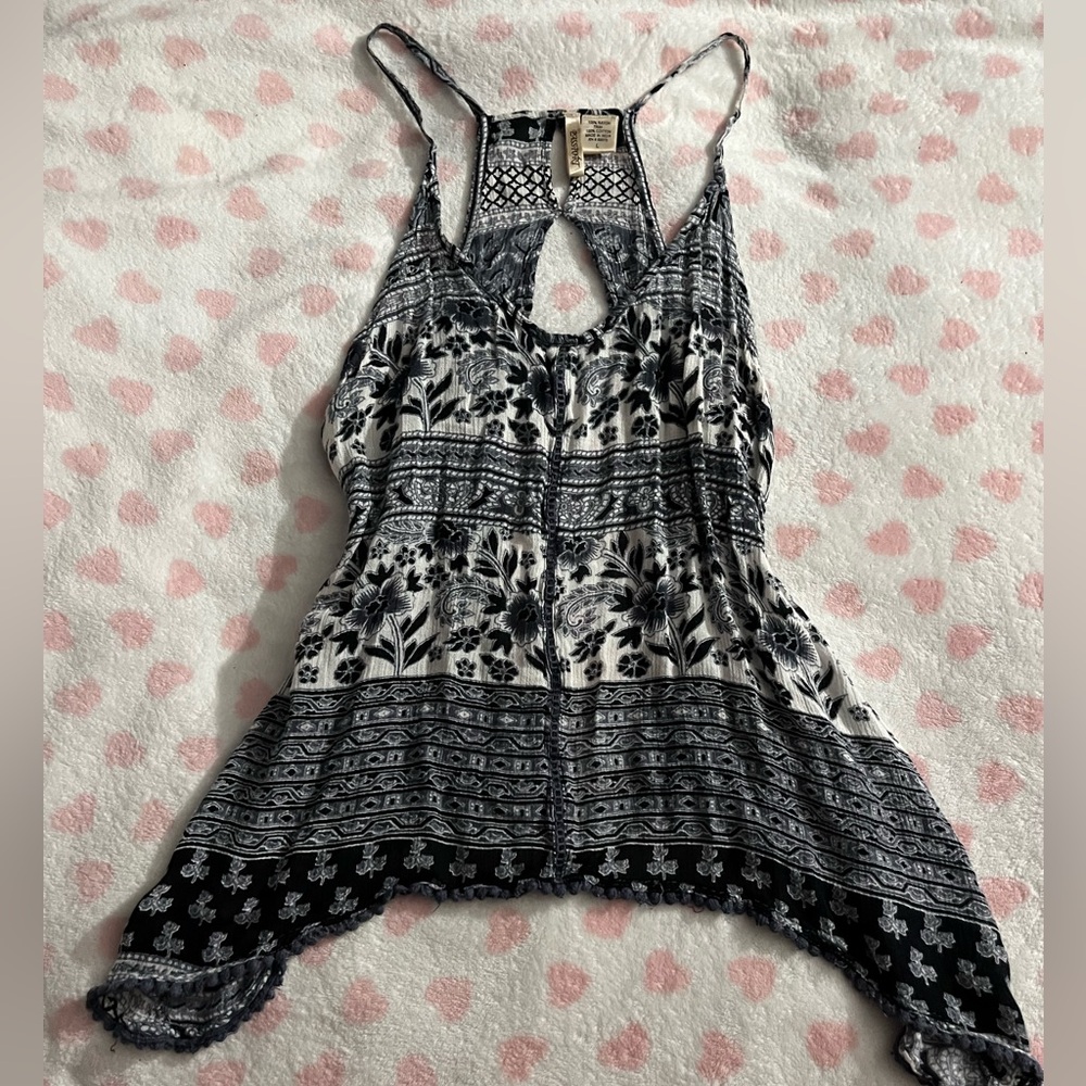 Y2K Black and White Halter